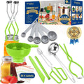 Canning Supplies Starter Kit,Canning Kit for Beginners of 9 with Jar Lifter，Wide Mouth Funnel,Wrench,Tongs,Lid