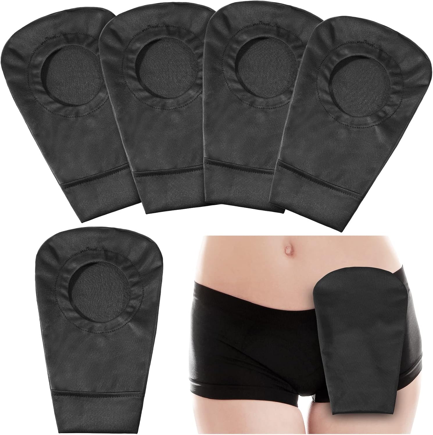 4 Pcs Ostomy Bag Cover Washable Pouch Liner,2.36 Inch Diameter