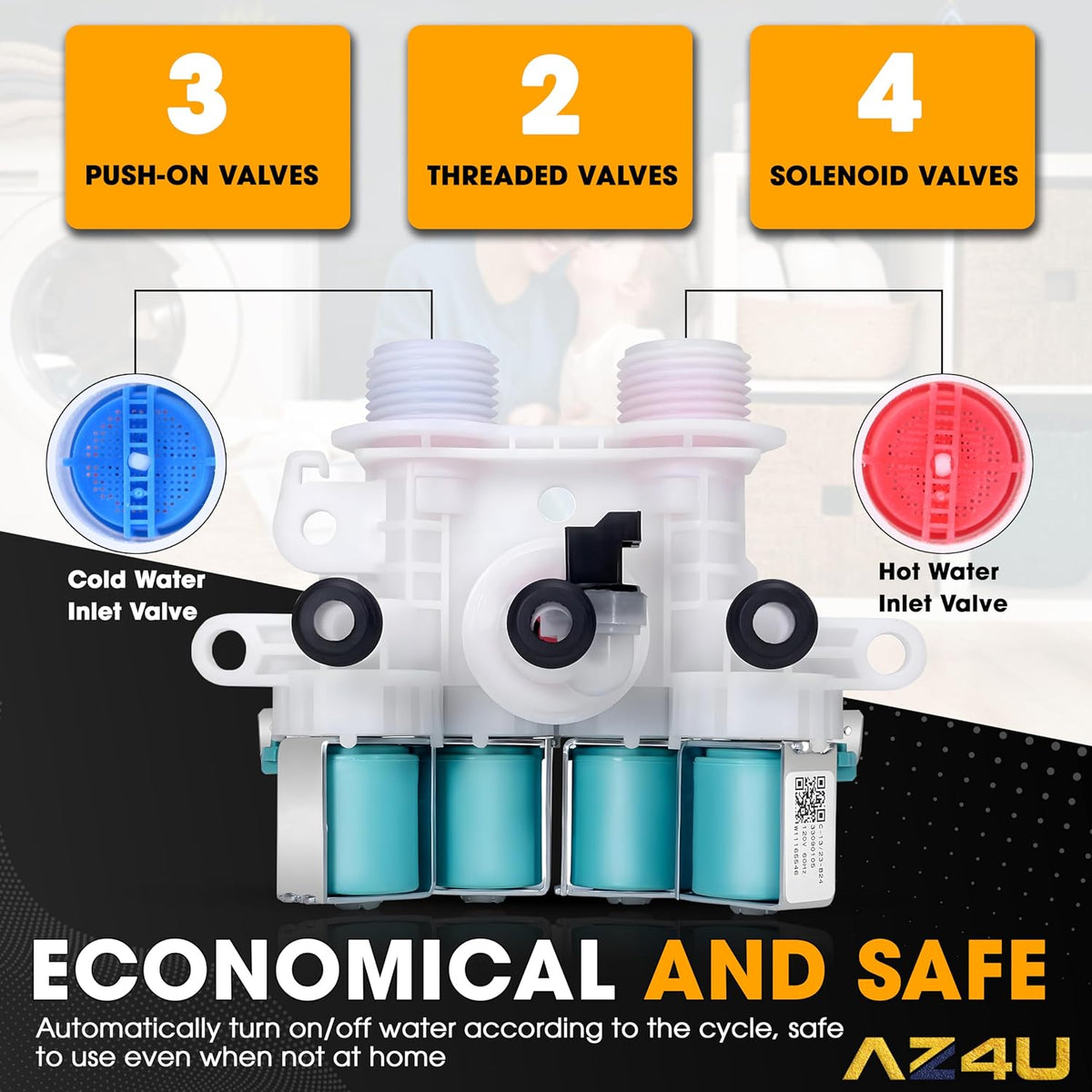 Washer Water Inlet Valve Replace For Whirlpool Cabrio WTW8500DR2 WTW8500DC2
