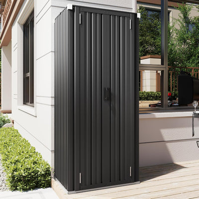 Outdoor Storage Cabinet, Outdoor Cabinets Waterproof with Shelves, Vertical Tall Garden Outdoor Cabinet, Sheds &