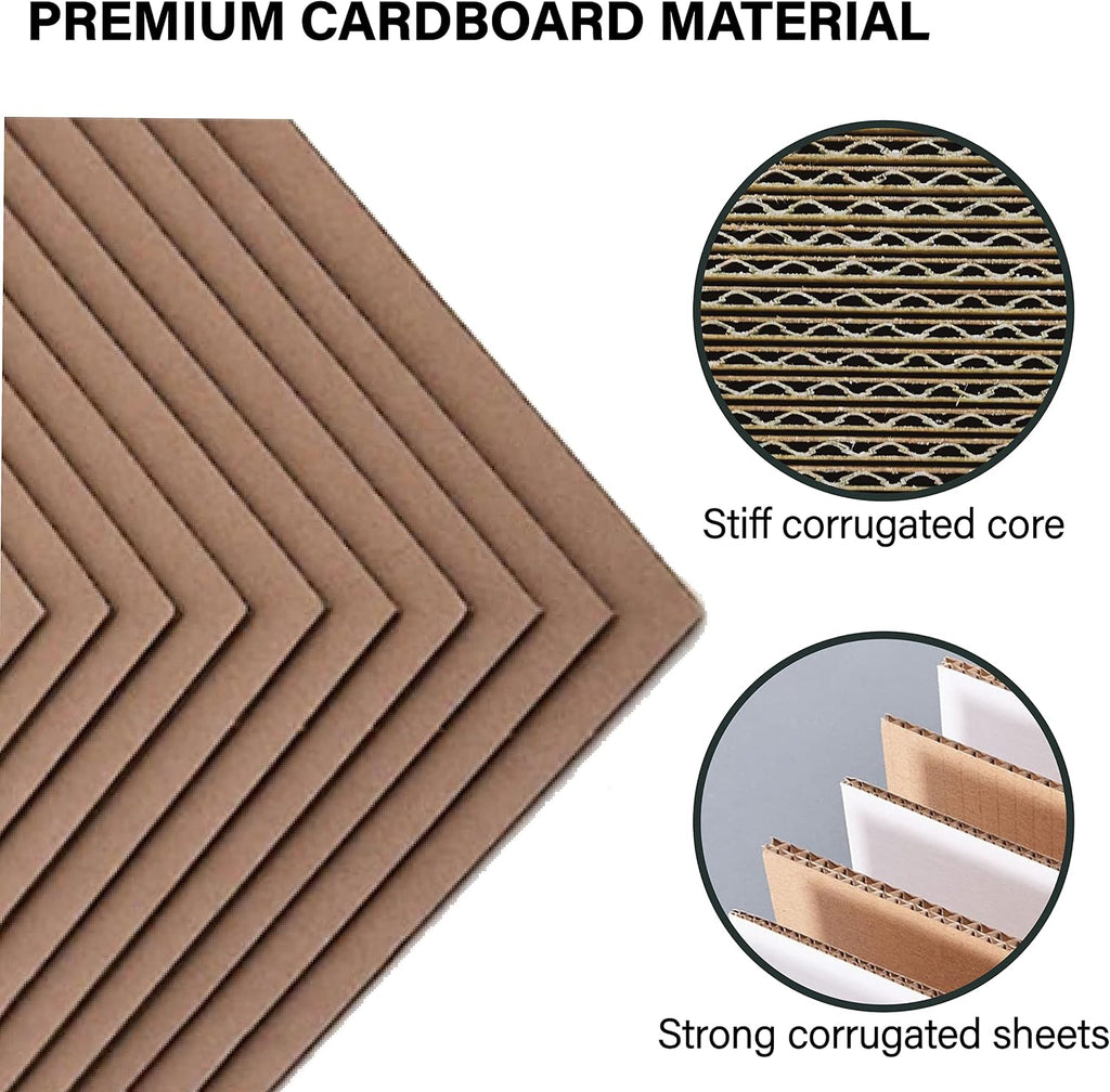400 Packs 3.5x4.5 Inch Corrugated Cardboard Sheets