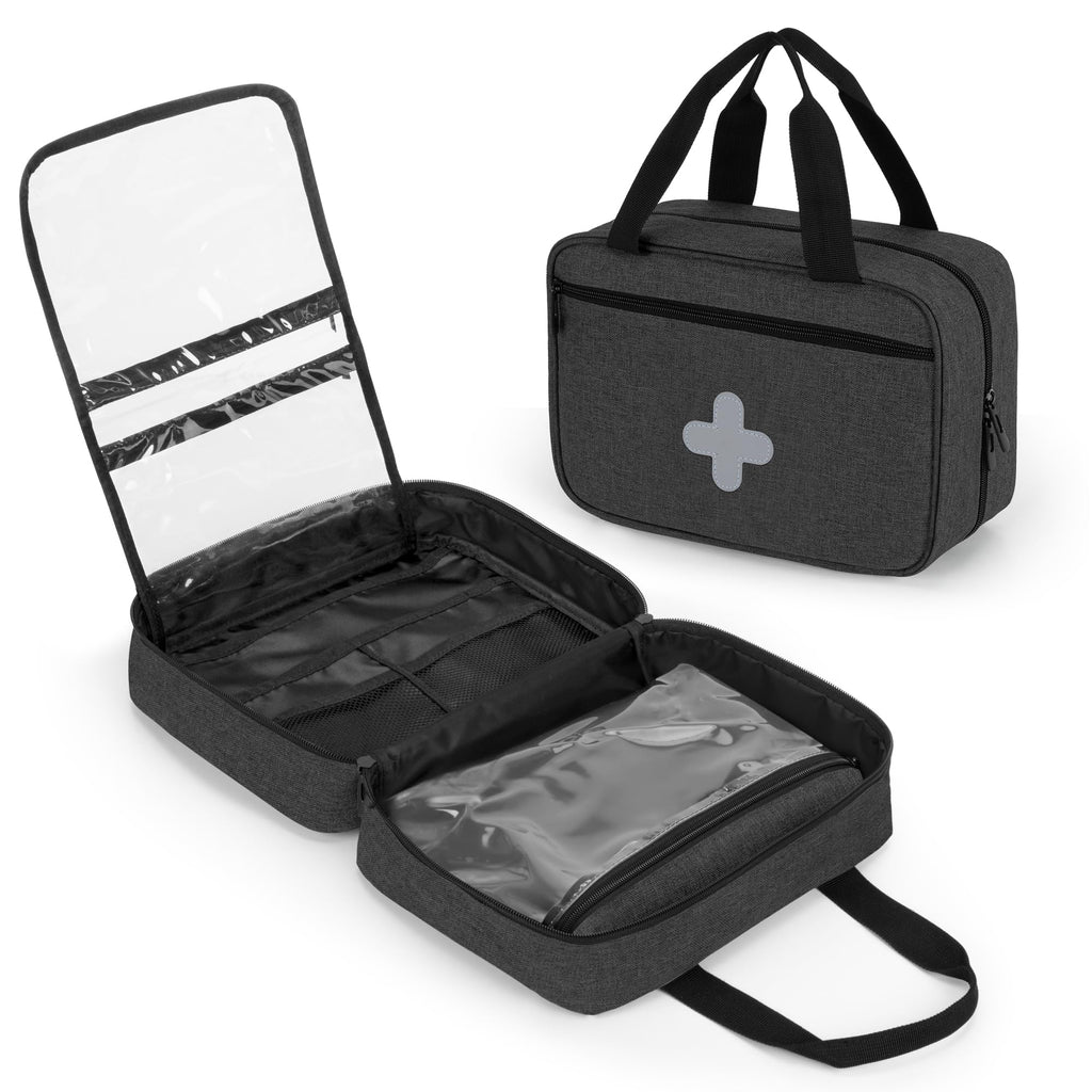 Empty First Aid Kits Case, Portable Emergency Kit Organizer, Black