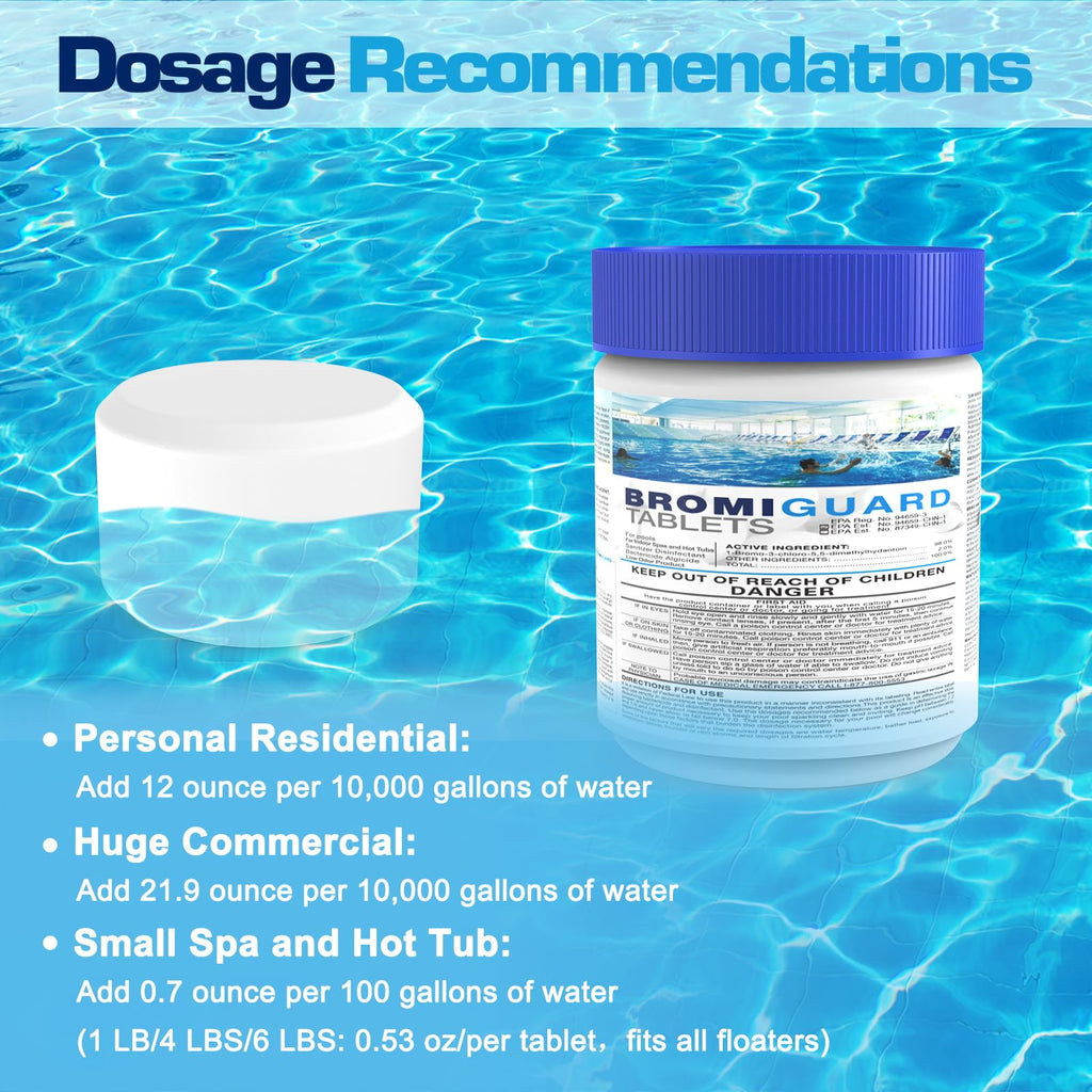 Bromine Tablets for SPA Hot Tub 1lb Brominating Tablets Booster