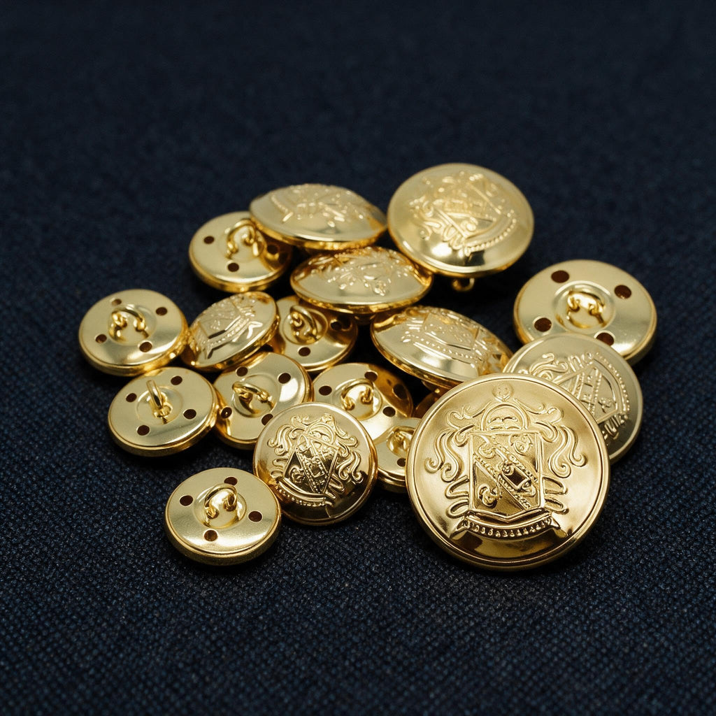 14 PCS Gold Blazer Buttons for Sewing 23mm & 18mm JS352