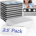 Blank Magnetic Name Tags with Strong Magnet Backing - 1x3, 25 Pack | EcoEarth Premium Name Tag Holders with 3