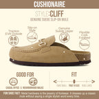 Cliff Suede Clog Mules for Women, Sand 9