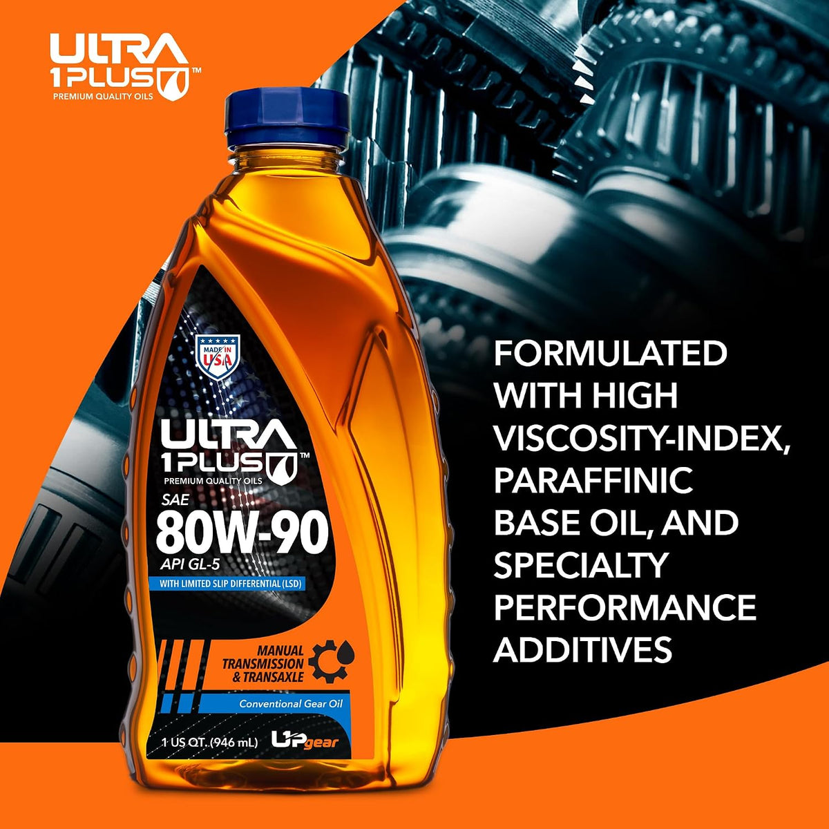 SAE 80W-90 Gear Oil API GL-5 1 Quart