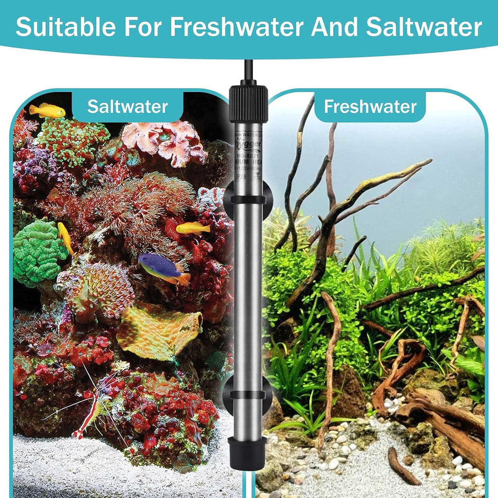802 Aquarium Titanium Heater Rod Fish Tank Heating Element Replacement Heater Tube (Controller Excluded) 200W