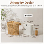 Wicker Bathroom Trash Cans with Removable Liner, Oval