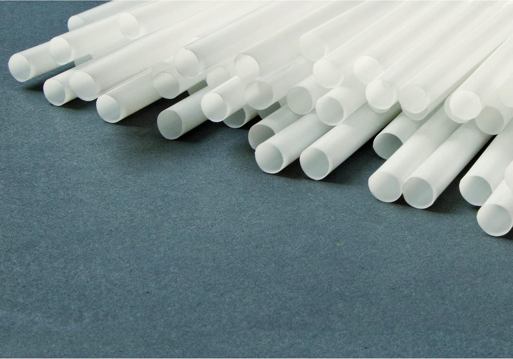 White Plastic Straws Individually Wrapped 1000 Pack - 8 inch Drinking Straw, BPA Free - Restaurant Style Disposable