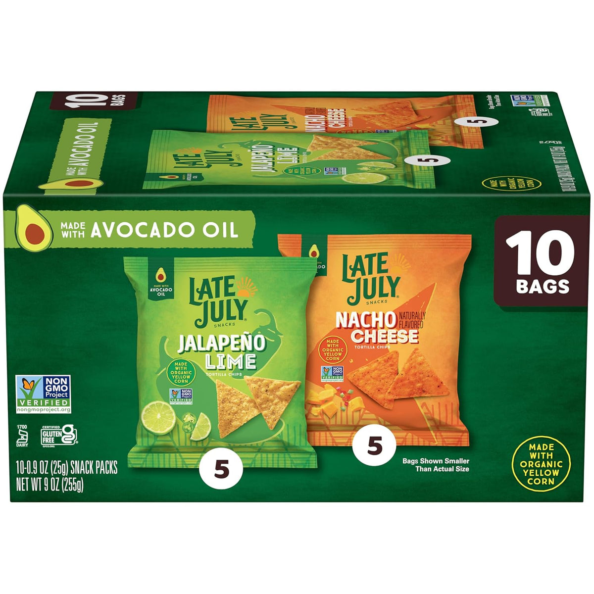 Snacks Variety Pack Tortilla Chips, 0.9 Oz 10 Count Snack Bags