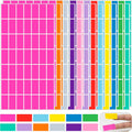 Colored Label Stickers,1.57" x 0.75" Color Coding Sticker 1176 PCS