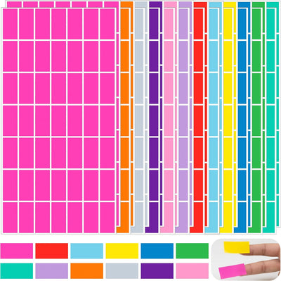Colored Label Stickers,1.57" x 0.75" Color Coding Sticker 1176 PCS