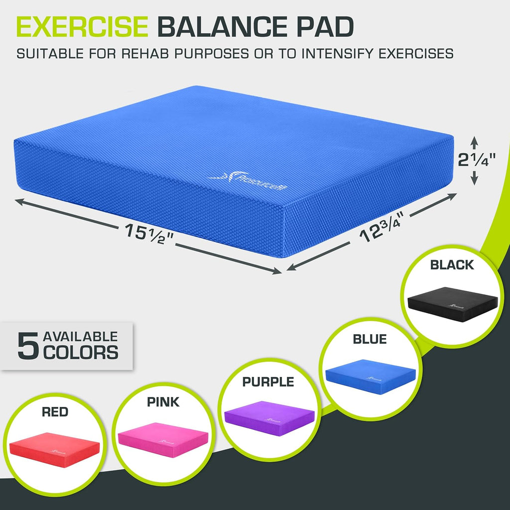 Exercise Balance Pad, Non-Slip Cushioned Foam Mat & Knee Pad for Fitness and Stability Training, Yoga, Physical Therapy