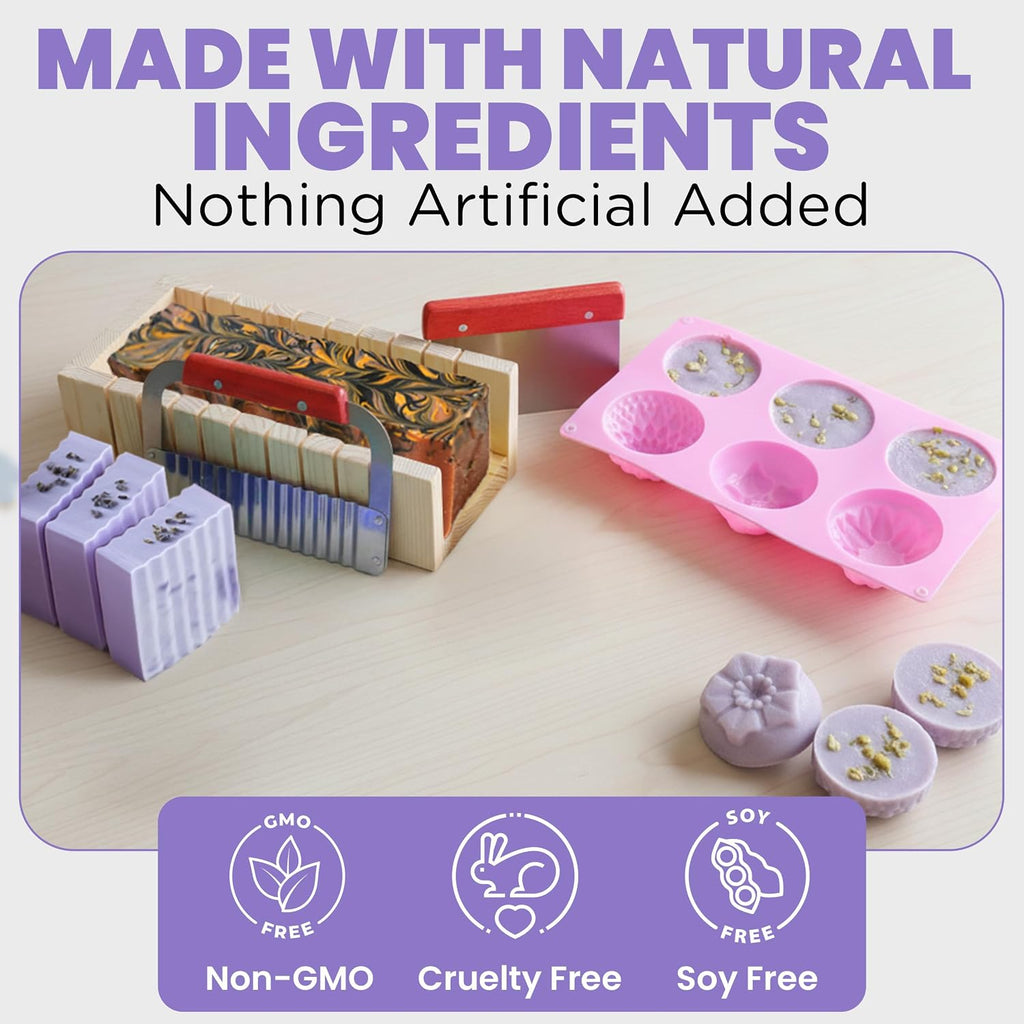 𝗦𝗨𝗣𝗘𝗥 𝗗𝗘𝗟𝗨𝗫𝗘 Soap Making Kit - All-in-One Soap Making Supplies with 6lbs Soap Base, 8 Dyes, 8 Essential Oils