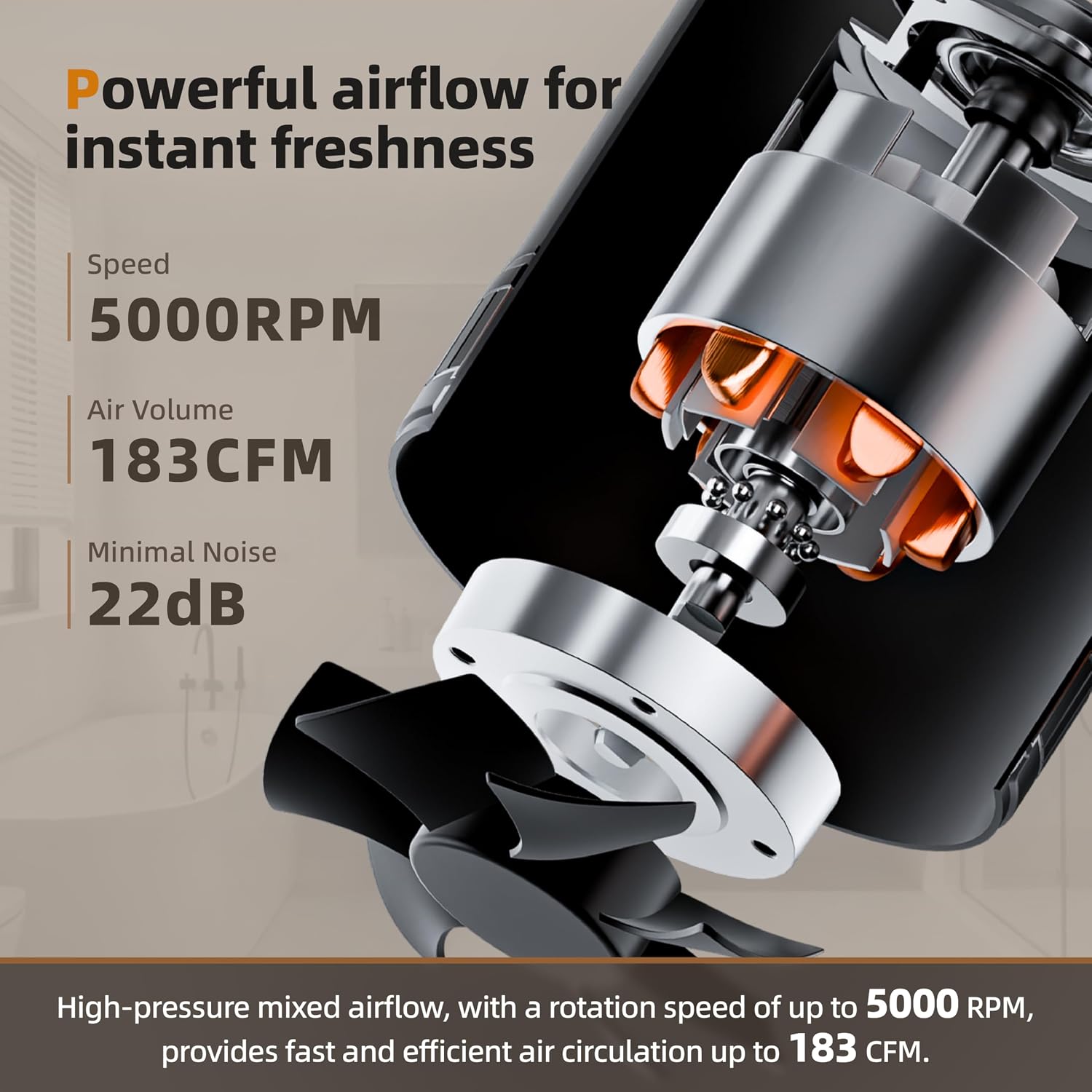 4 Inch Compact Inline Duct Fan Kit with Speed Controller, Quiet DC Motor Exhaust Fan for Grow Tent Ventilation