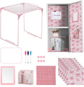 16 Pcs Pink Locker Accessories for Girls Locker Organizer Kit | Back to School Party Office School, Magnetic