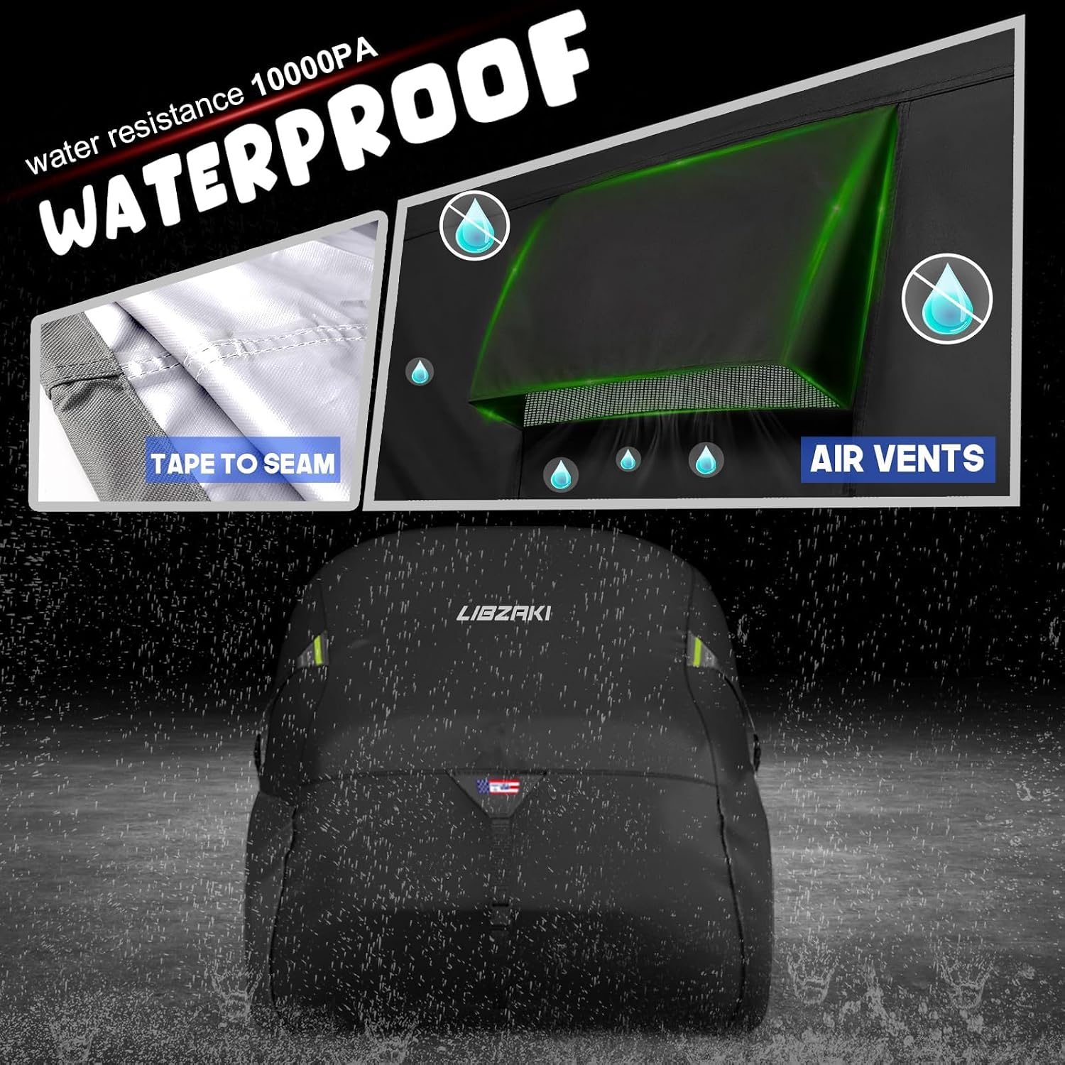 600D ATV Cover Waterproof Heavy Duty Trailerable 4 Wheeler Quad All Season Weather Proof Outdoor UV Protection for