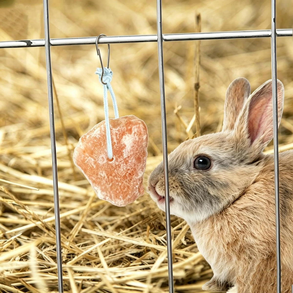 Rabbit Himalayan Salt Lick Block,Small Animals Chew Toys Rabbits Pink Natural Mineral Salts Blocks for Horses Bunny(8