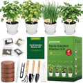 Indoor Herb Garden Starter Kit - Mothers Day Gifts - 4 Non GMO, Heirloom Culinary Herb Seeds, Unique Gardening Gift