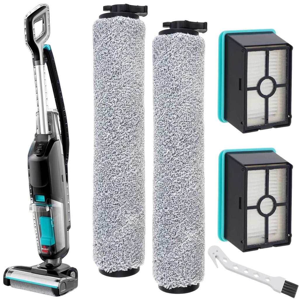 2PC Multi-Surface Vacuum Brush Rolls and 2PC Replacement Vacuum Filters