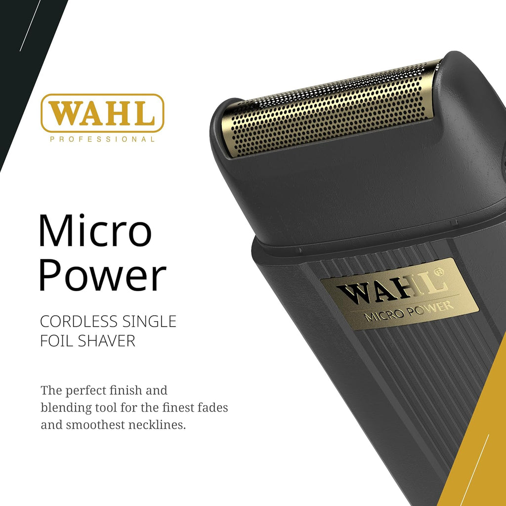 Micro Power Cordless Finishing Foil Shaver, Model 3027017 | "Cuts to 0.05 mm for Ultra-Close Fades & Neckline