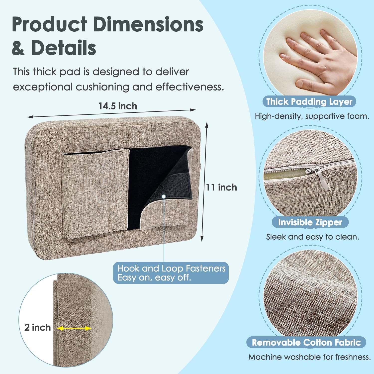 Bed Rails Cover Padding with Foam Bumper & Anti-Collision Guard Rail Cushion | Bedside Fall Protector & Assist Rail