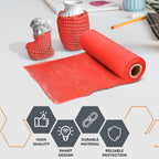 Honeycomb Packing Paper Red, 15 Inch x 100 Feet, Boutique Gift Packaging for Small Businesses, Retail Shops, and