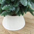 7.5 Inch Knitted Christmas Tree Collar, Rustic Mini Tree Skirt Base Cover for Small Tabletop Trees, Holiday Home