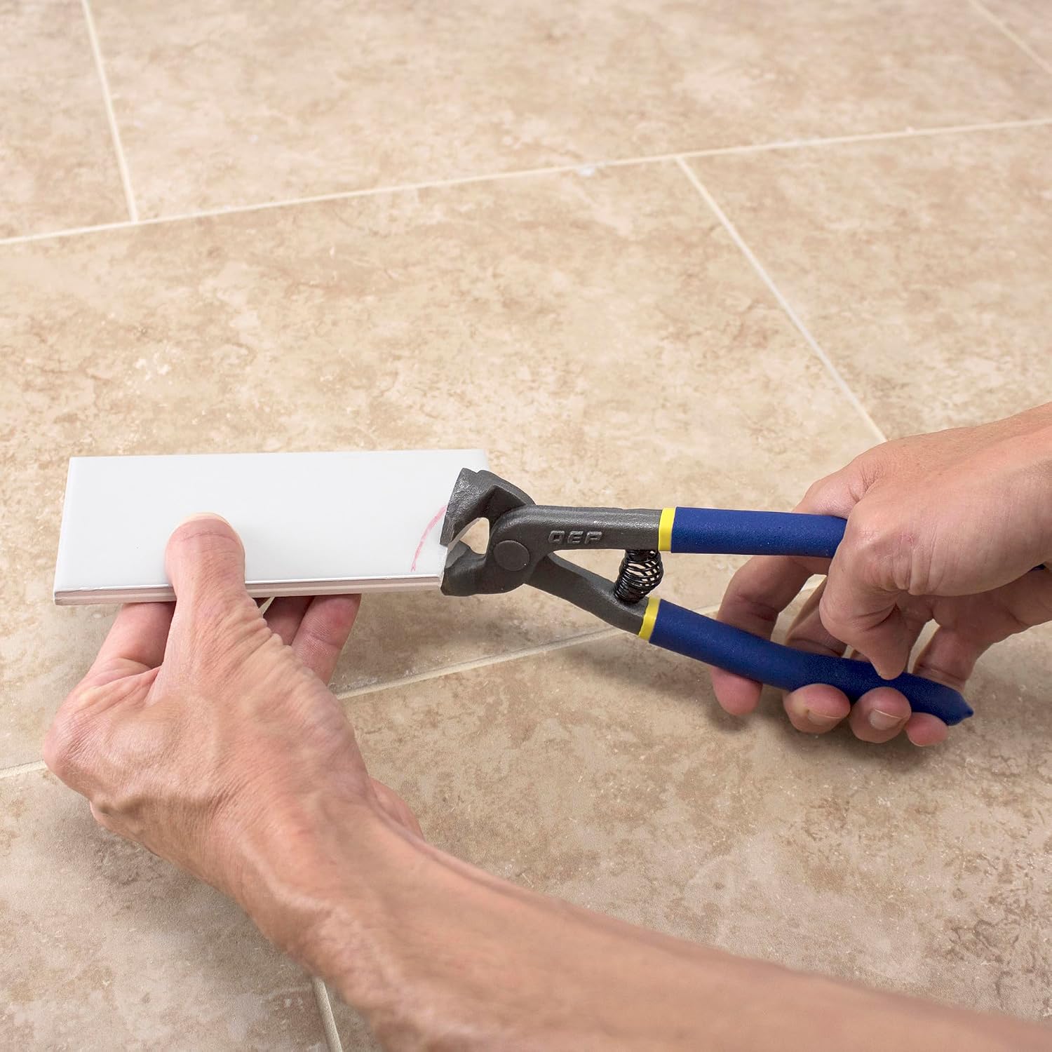 8" Rust-resistant Steel Tile Nipper for Tile up to 1/4" Thick