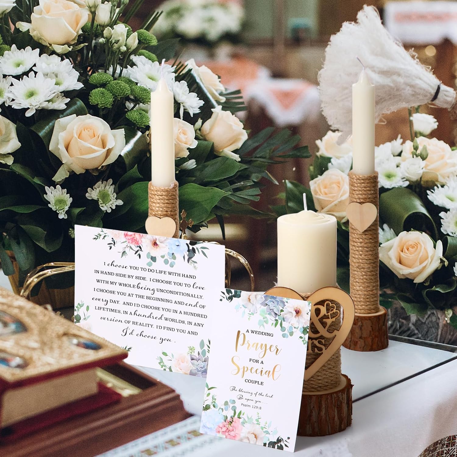 Unity Candles for Wedding Ceremony Set, Classical