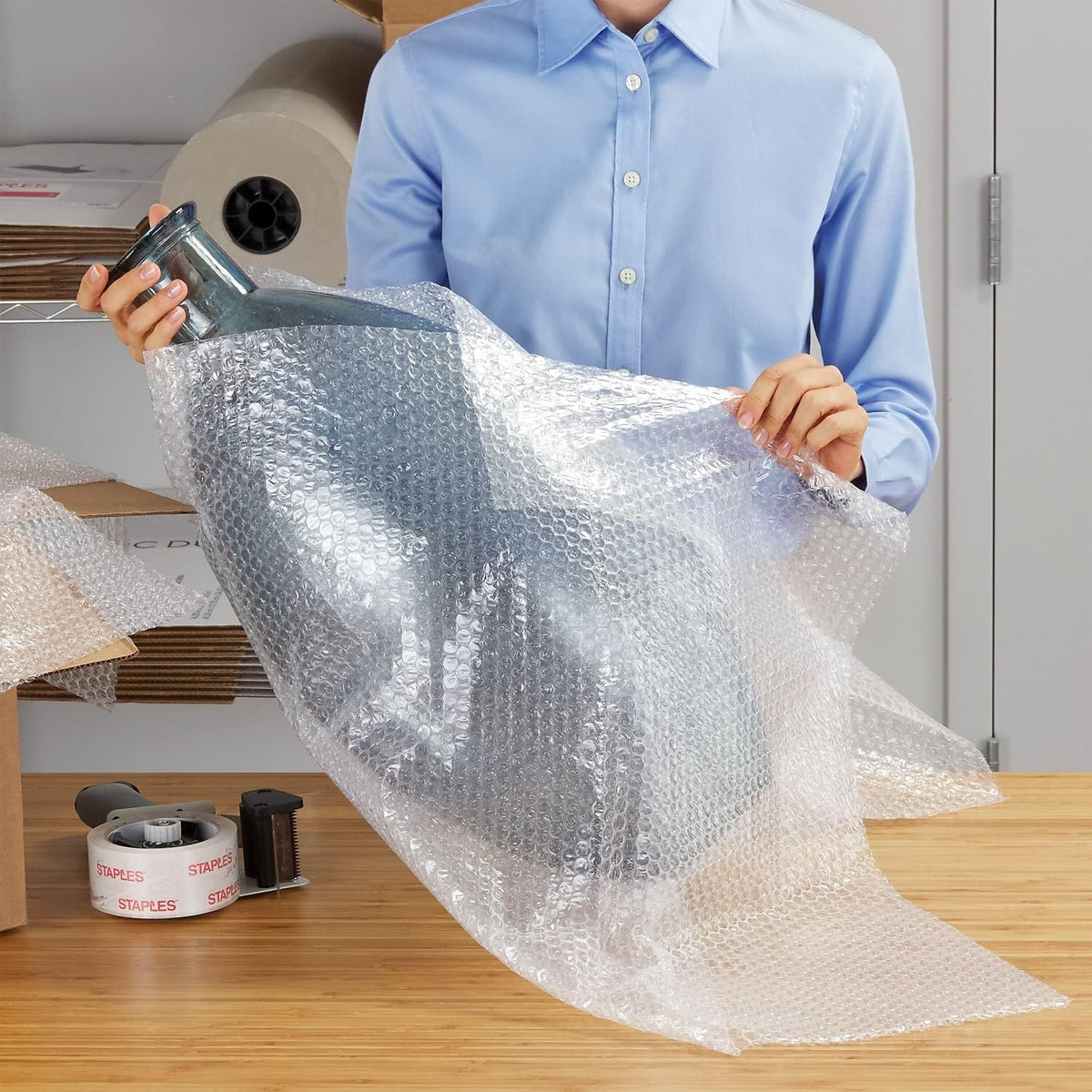 Extra-Wide Bubble Cushioning Roll, 3/16 In, 24x175 Ft