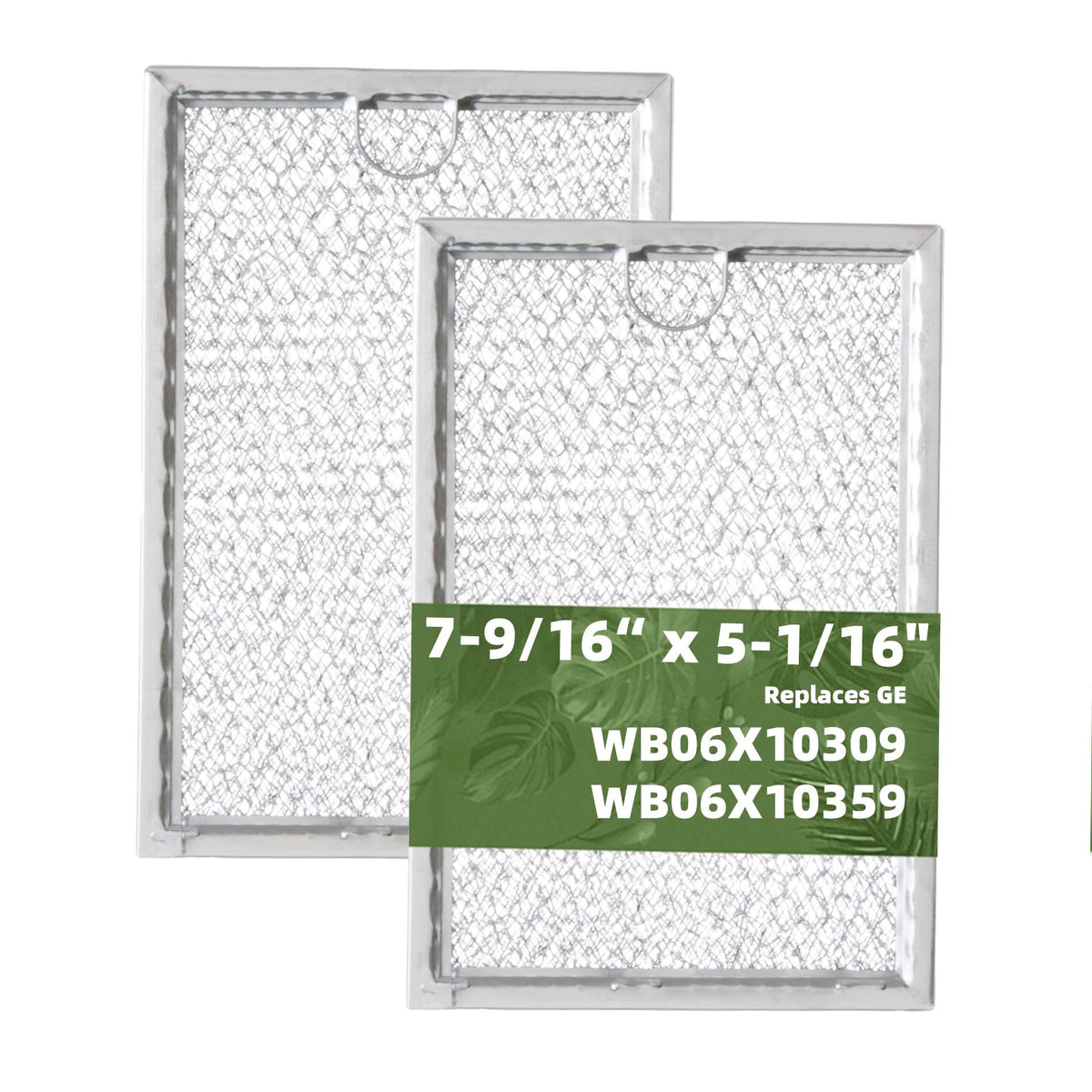 Gemroom 2-Pack 7 9/16“ x 5 1/16" Microwave Grease Filter Replacement
