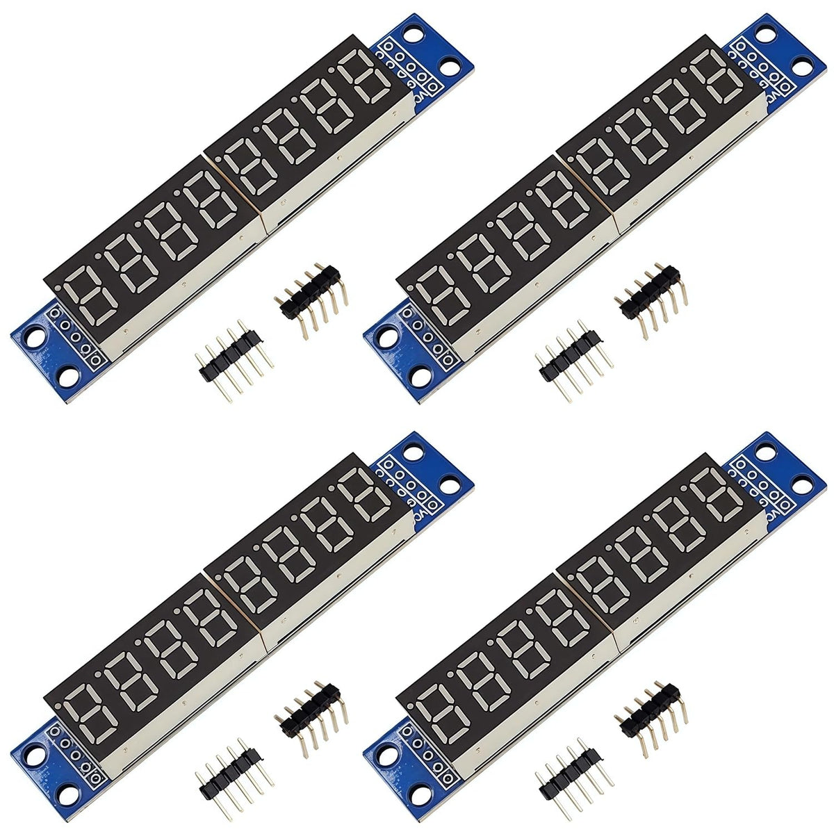 4PCS MAX7219 8-Digit 7-Segment Digital 0.36in 8 Bits Red LED Display Tube Module Compatible with Arduino 51/AVR/STM32