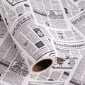 Kraft Retro Newspaper Wrapping Paper Roll - Mini Roll - 17 Inch x 16.5 Feet - Vintage Black and White Newspaper