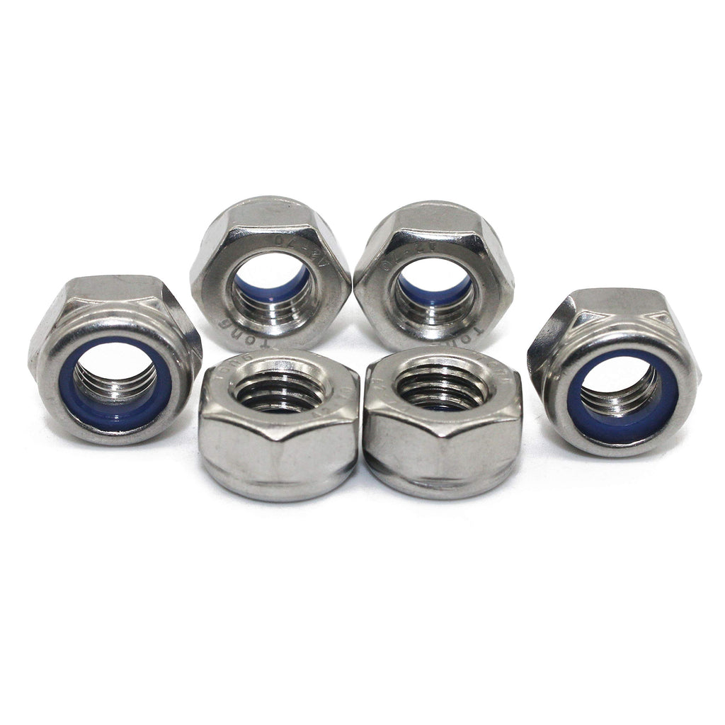 Fullerkreg M6 x 1mm Self-Locking Nylon Insert Hex Lock Nuts