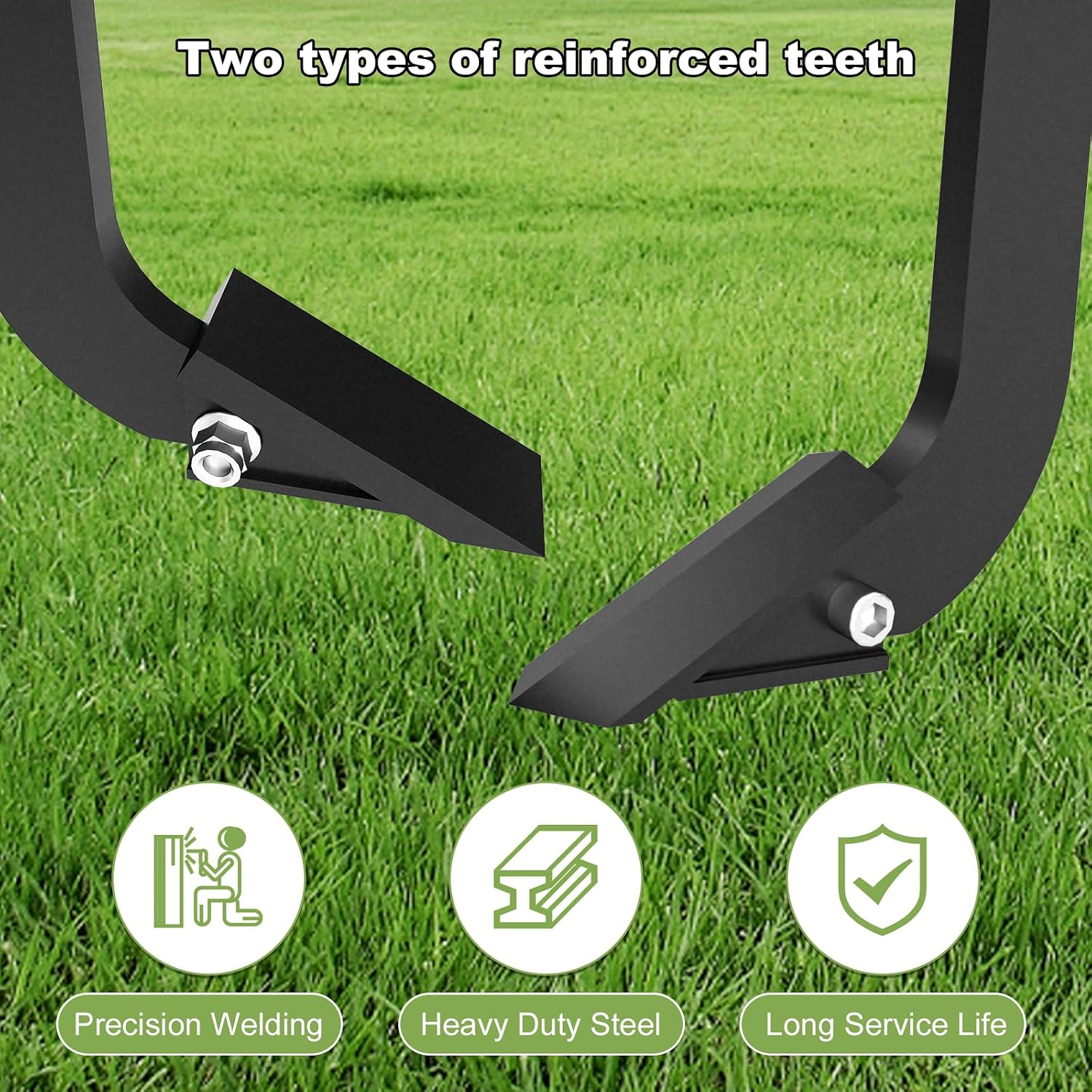 Hitch Mounted Ripper, Hitch Lawn Trencher, Tractor Accessories for ATV/UTV/Tractor with 2" Receiver, 18" Adjustable