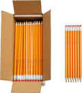 Wood-Cased #2 Pencils for Writing, Drawing and Sketching, Pre-sharpened, HB Soft Lead with Erasers, Teacher Supplies