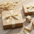Nude Frayed Cotton Ribbon, 1 Inch, 15 Yards