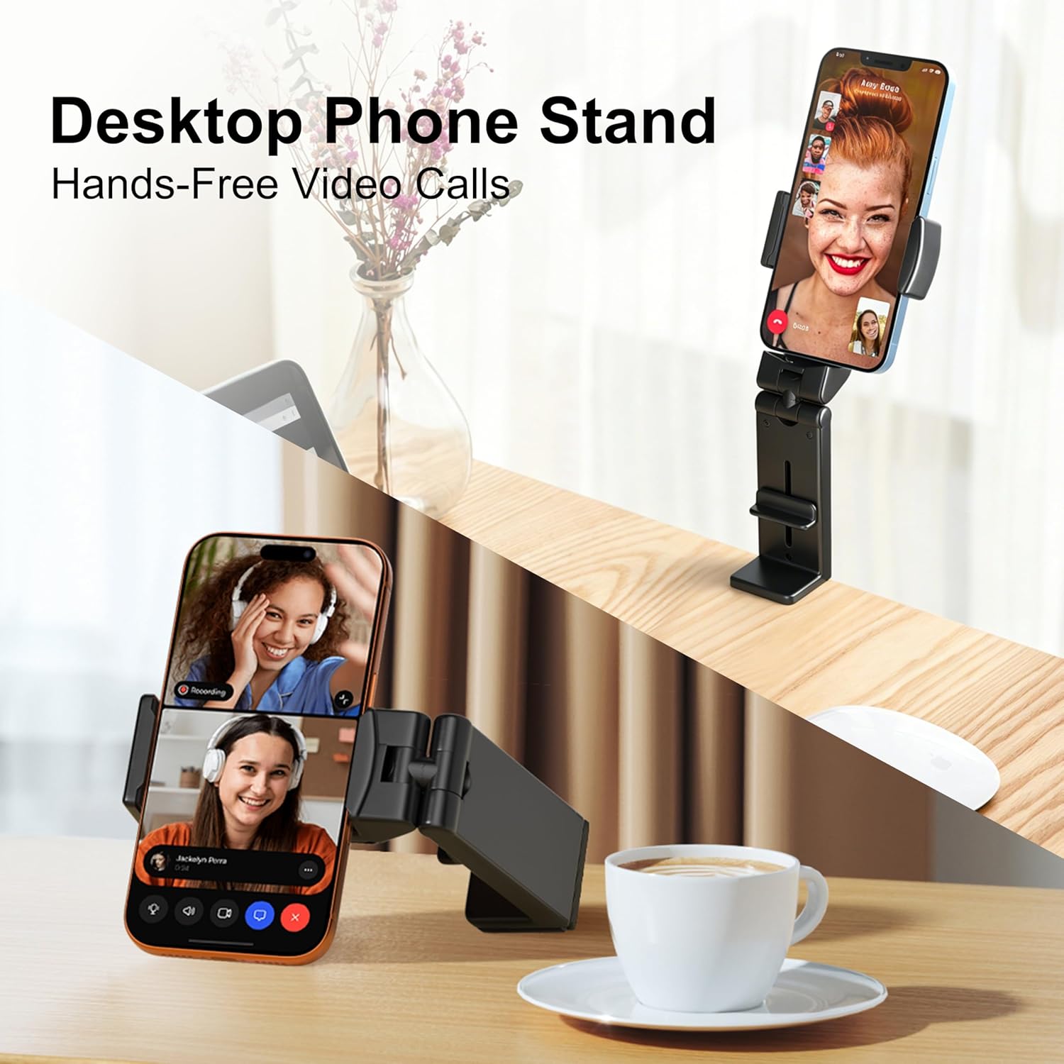 Airplane Phone Holder Mount Universal in Flight Hands Free Viewing with Multi-Directional Dual 360 Degree Rotation