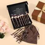 Makeup Brushes 16Pcs Professional Foundation Powder Blush Contour Eyeshadows Double-End Makeup Brushes Set with Bag