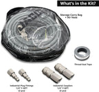 JACO ViperFlow Polyurethane Coiled Air Hose Kit - 1/4" x 30 ft. (Storm Gray)