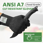 2 Pairs ANSI A7 Cut Resistant Gloves, Mandoline Glove for Kitchen, Breathable & Comfortable, Food Grade Cutting