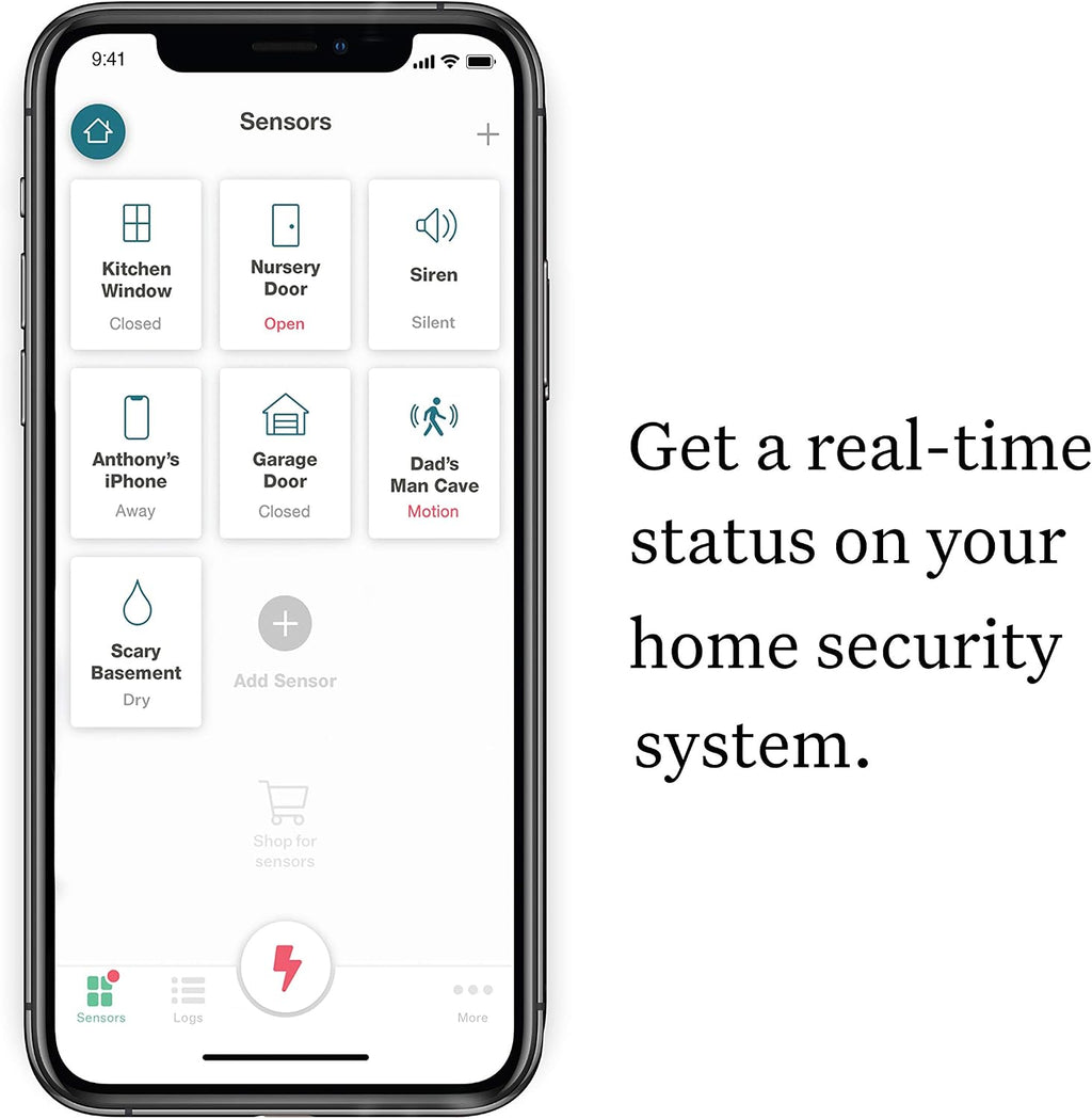 Smart Home Security with Motion and Door/Window sensors. No Contracts and Free self-Monitor Plan. Optional