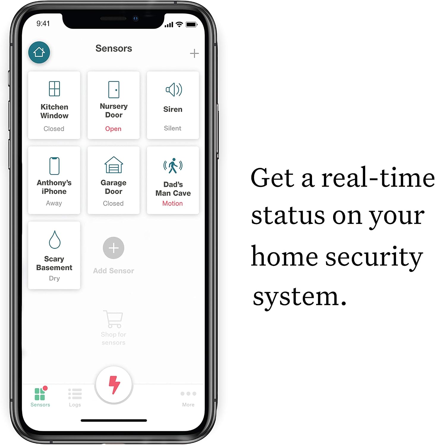 Smart Home Security with Motion and Door/Window sensors. No Contracts and Free self-Monitor Plan. Optional
