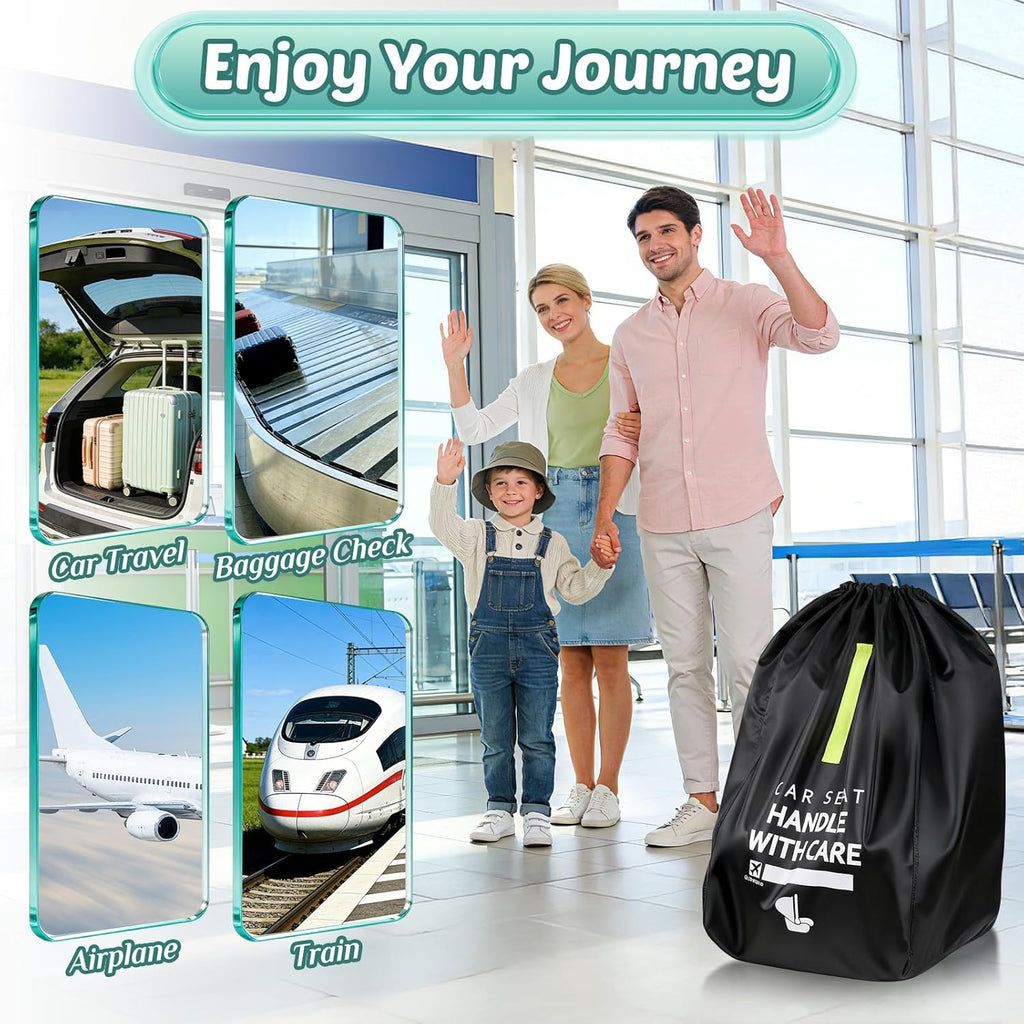 Car Seat Travel Bag for Airplane: Car Seat Bags for Air Travel Fit All Car Seats, Infant Carriers & Booster Seats