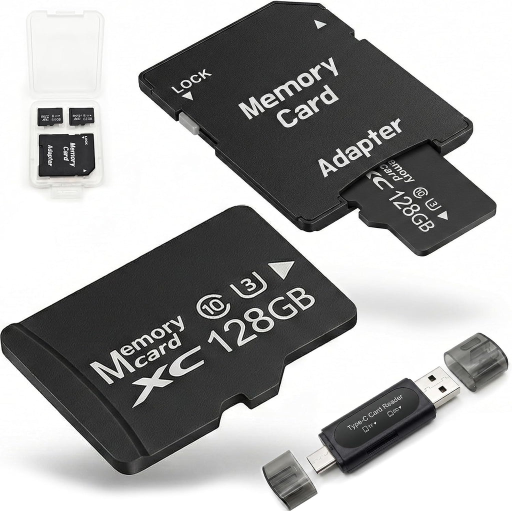 128GB Micro SD Card 2-Pack for Dash Cam&Security Camera, A1 U3 V30 Class 10 | Up to 100MB/s for 4K Video Recording.