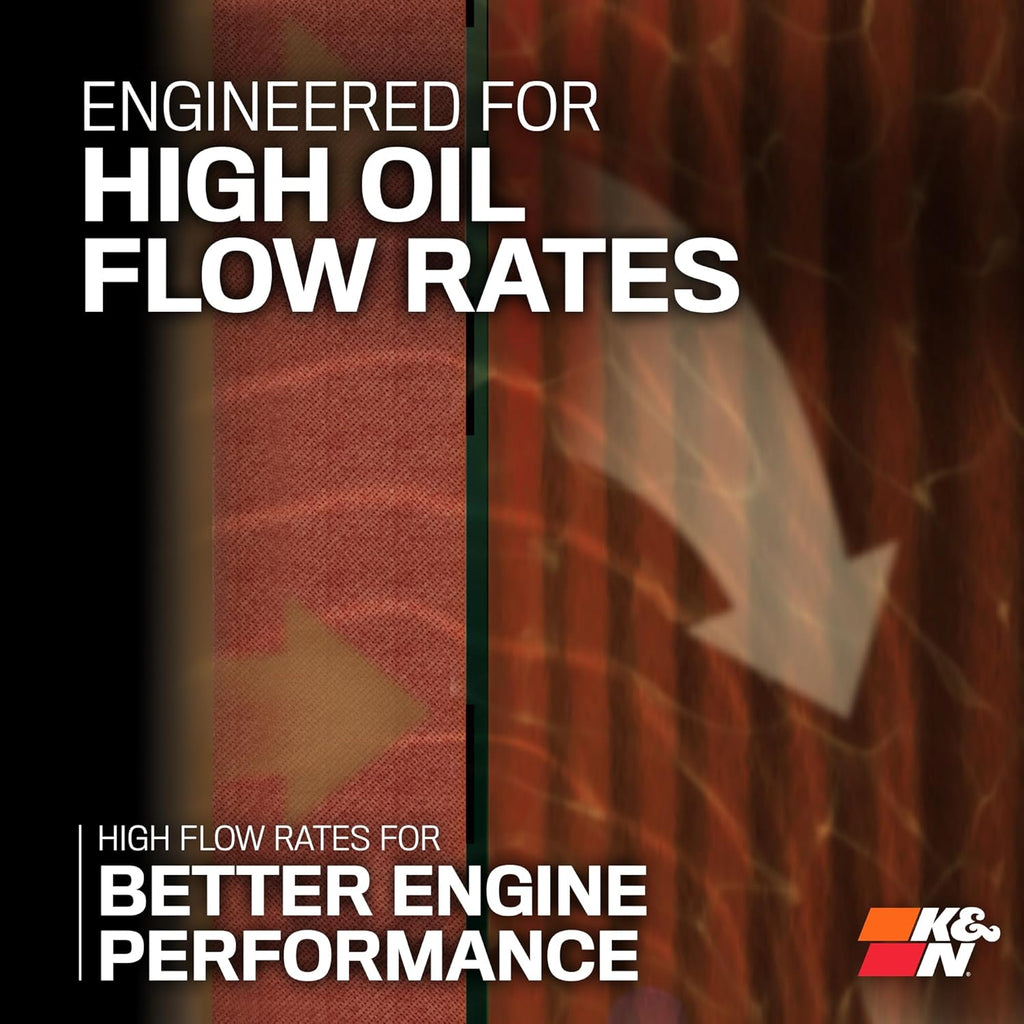 K&N Motorcycle Oil Filter: High Performance, Wrench Off Nut, KN-303