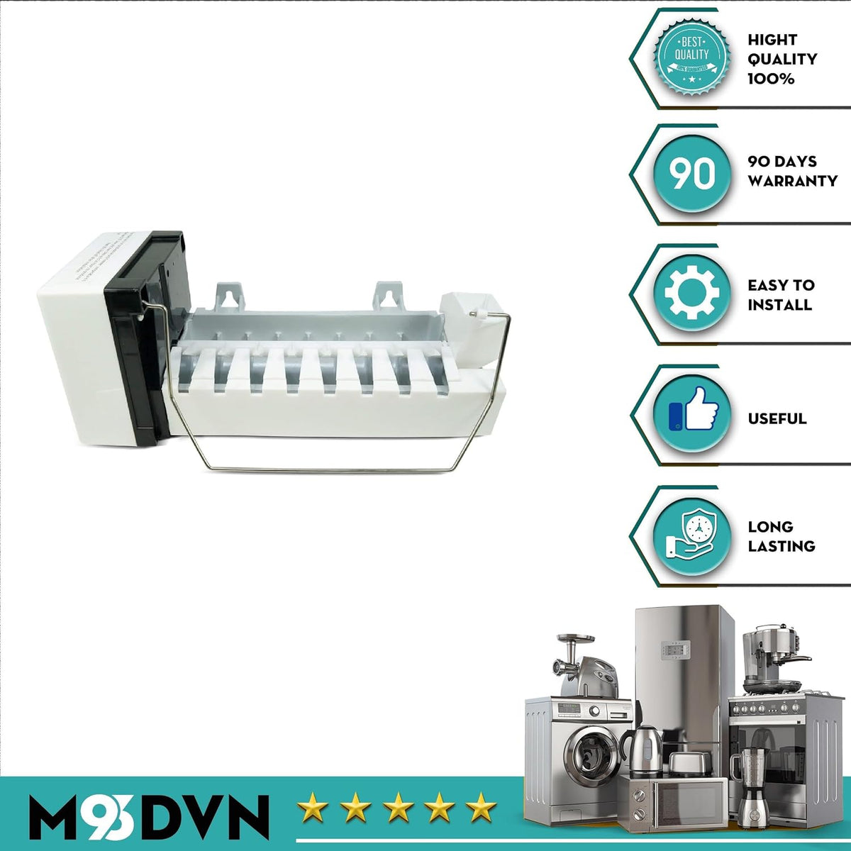 Ice Maker Replacement for Whirlpool WRS325SDHZ00 WRS325SDHZ01 WRS325SDHZ04 WRS331FDDB00 WRS331FDDB01 WRS325SDHV04 WRS325SDHW00 WRS325SDHW01 WRS325SDHW04 Refrigerato