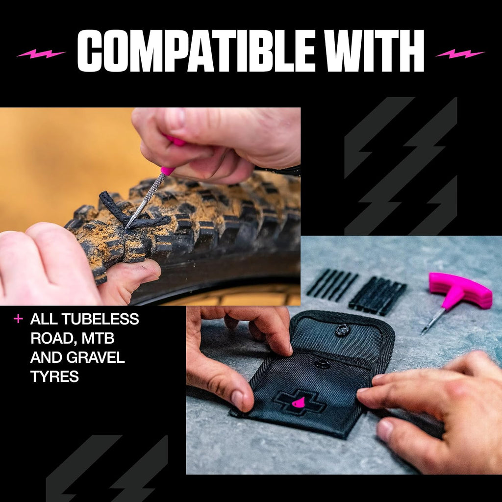 Puncture Plug Kit - Tubeless Tyre Puncture Repair with Plugger and Plugs